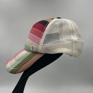 Billabong Multicolor Stripe Mesh Trucker Hat - Pink, Red, Green, Cream, Black